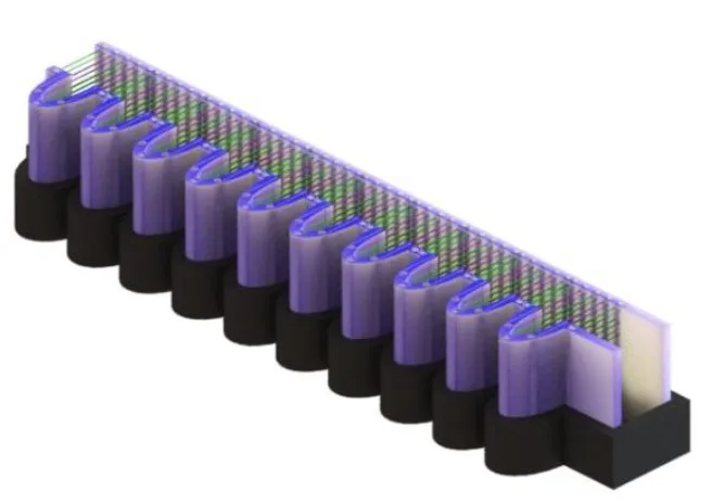 Gradient soft pneumatic actuator array, CAD render from the paper
